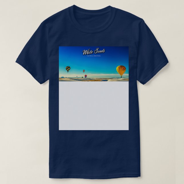 Camiseta White Sands Hot Air Balloon Convite 13 (Frente do Design)