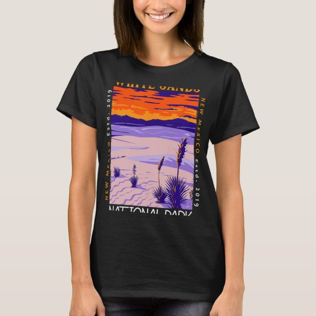 Camiseta White Sands National Park New Mexico Distressed Vi (Frente)