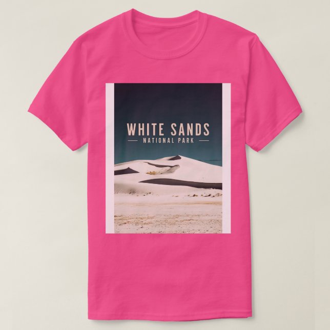 Camiseta White Sands National Park Viagem Ilustração (Frente do Design)