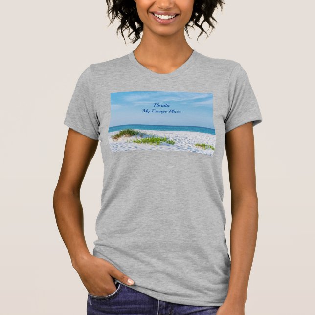 Camiseta White Sandy Beach Florida Coastline T-Shirt (Frente)
