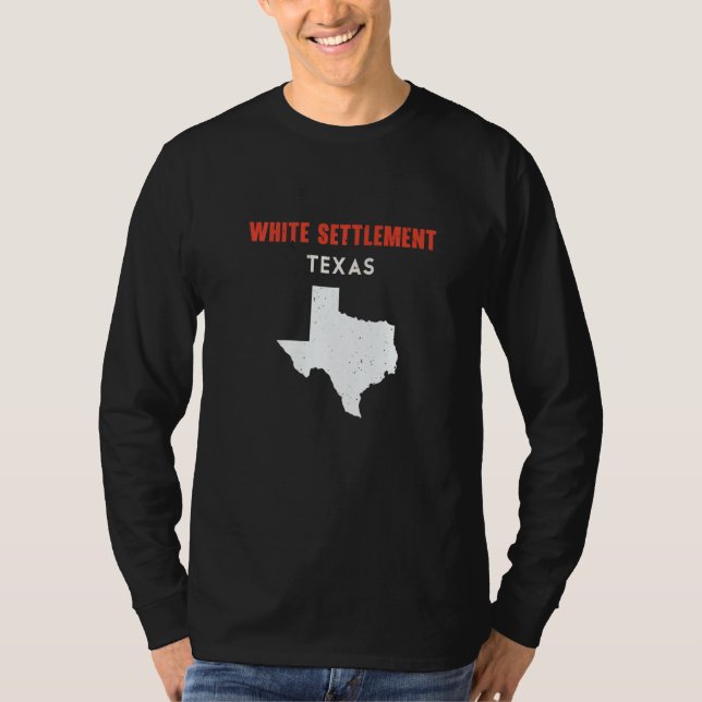 Camiseta White Settlement Texas USA State America Travel Te (Frente)