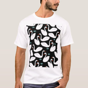 Camiseta White Swans Lake Seamless