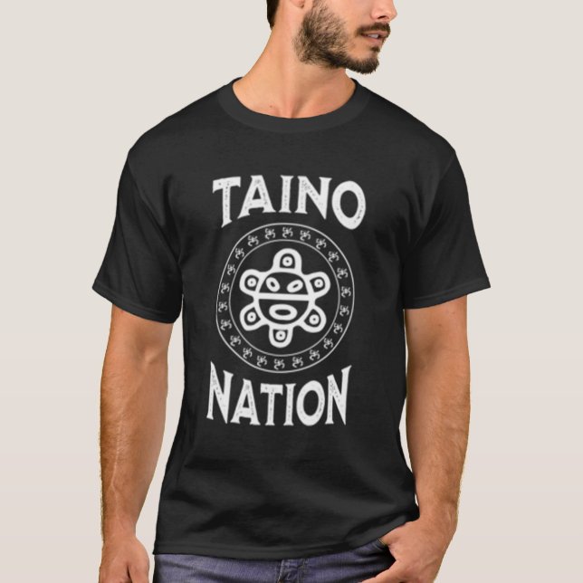 Camiseta White Taino Nation Coqui Sun Boricua Taino Puerto (Frente)