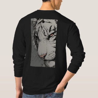 Camiseta White Tiger Back Print Sweatshirt – Bold Wild Anim