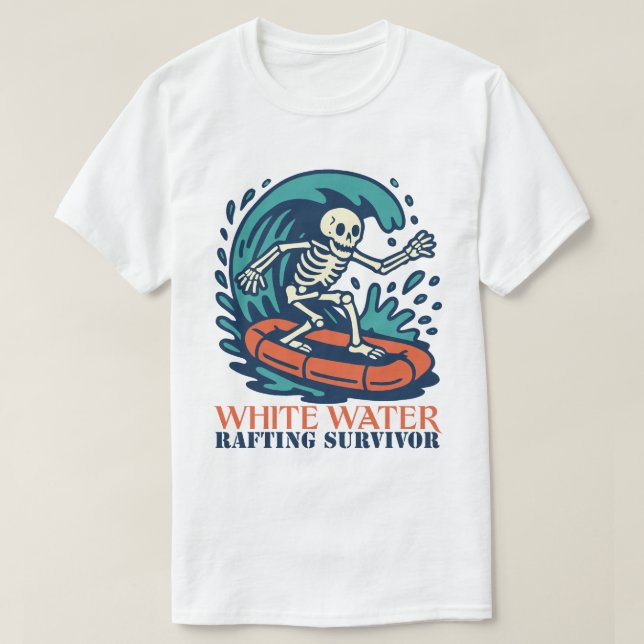 Camiseta White Water Rafting Survivor (Frente do Design)