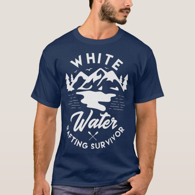 Camiseta White water rafting survivor Design for a fan (Frente)