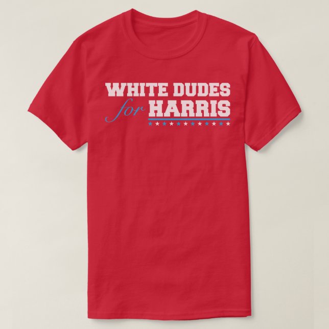 Camiseta whitedudesforharris Tapeçaria (Frente do Design)