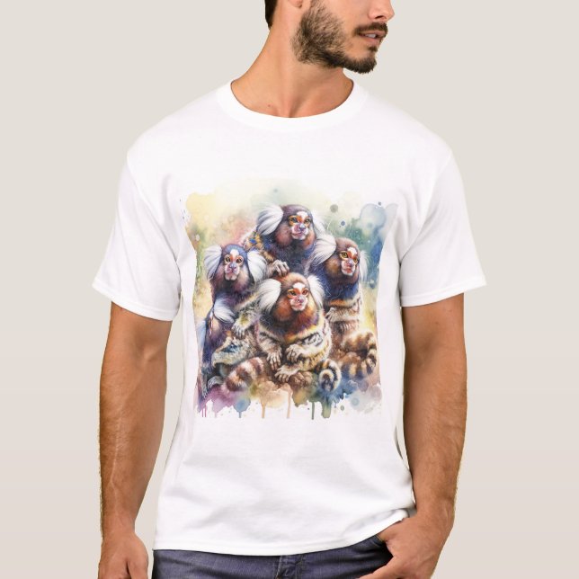 Camiseta Whiteeared Marmosets 060624AREF122 - Watercolor (Frente)