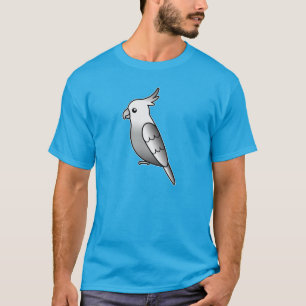Camiseta Whiteface Cartoon Cockatiel Parrot Bird