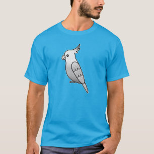 Camiseta Whiteface Pearl Cartoon Cockatiel Parrot Bird