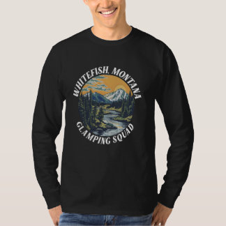 Camiseta Whitefish Montana Glamping Squad Engraçado Corresp