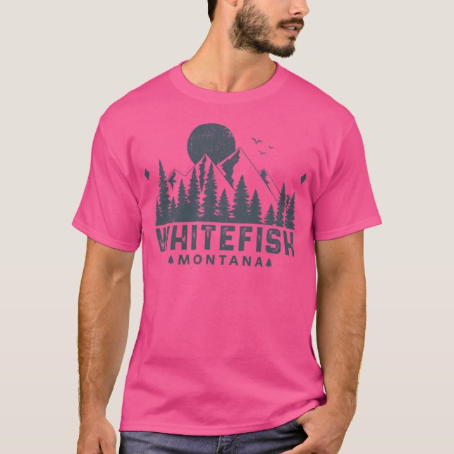 Camiseta Whitefish Montana Mountain View (Frente)