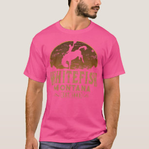 Camiseta Whitefish Montana Mt Wild West Rodeo Cowboy