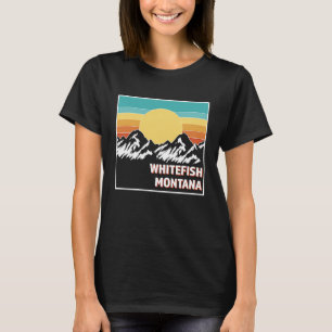 Camiseta WHITEFISH MONTANA Retro sunset EUA Souvenir