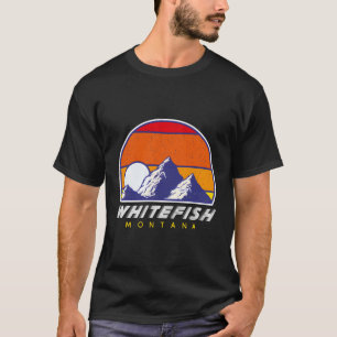 Camiseta Whitefish Montana Usa Ski Resort 1980S Retro Pullo