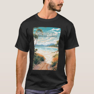 Camiseta Whitehaven Beach Queensland Austrália Viagem Art