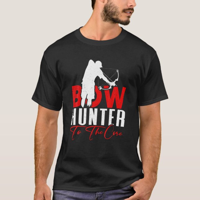 Camiseta Whitetail Buck Bowhunting Deer Hunter Arco Hunter (Frente)