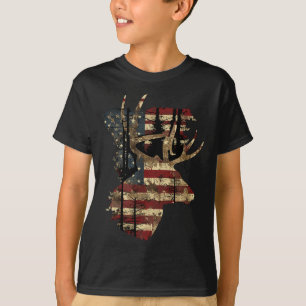 Camiseta Whitetail Buck Deer Hunting 4 De Julho Americano