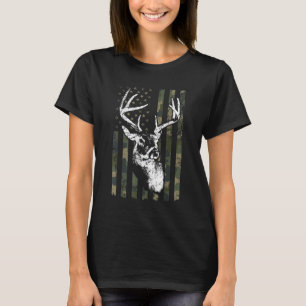 Camiseta Whitetail Buck Deer Hunting EUA Camouflage Améric