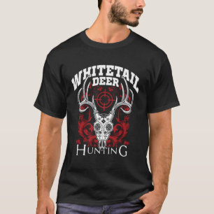 Camiseta Whitetail Deer Hunting Sugar Skull Buck Hunter Gif