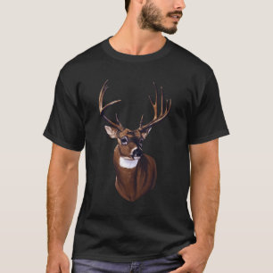 Camiseta Whitetail Deer Portrait Antlers Wildlife Gift Anim