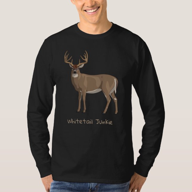 Camiseta Whitetail Junkie Trophy Buck Deer Hunting (Frente)