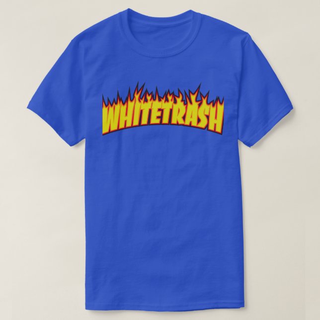 Camiseta Whitetrash Skateboard humor amp Thrasher engraçado (Frente do Design)