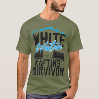 Camiseta Whitewater Rafing Survivor Funny Primeira Vez