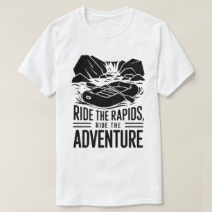 Camiseta Whitewater Rafting Adventure Silhouette Design