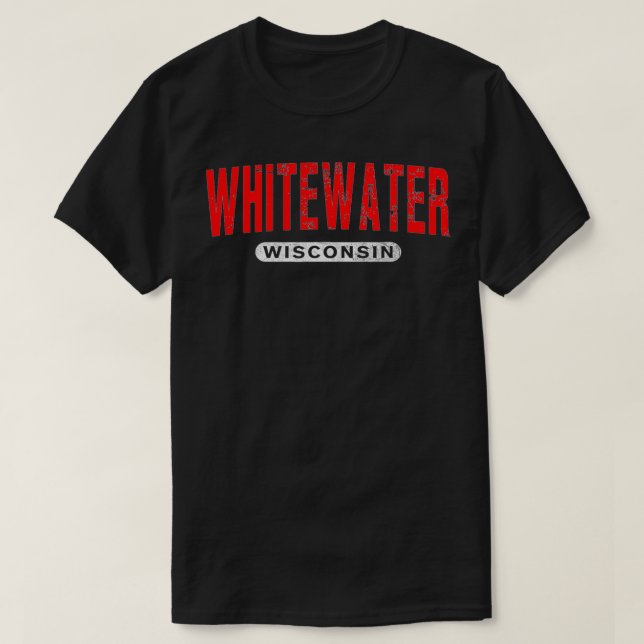 Camiseta WHITEWATWI WISCONSIN Funny USA City Roots Vinta (Frente do Design)