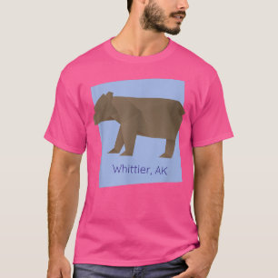 Camiseta Whittier AK Brown Origami Bear Abstrato Geometrica