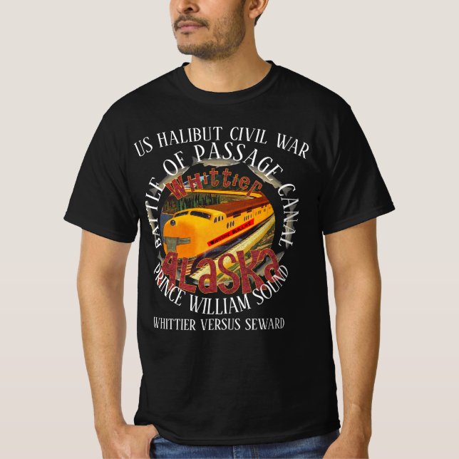 CAMISETA WHITTIER ALASKA HALIBUT WAR VERSUS SEWARD 1955-57 (Frente)