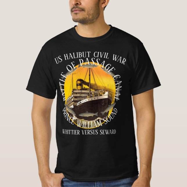 CAMISETA WHITTIER ALASKA HALIBUT WAR VERSUS SEWARD 1955-57 (Frente)