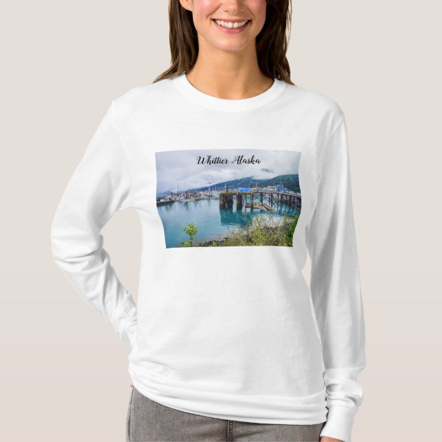 Camiseta Whittier Alaska Harbor Long Sleeve (Frente)