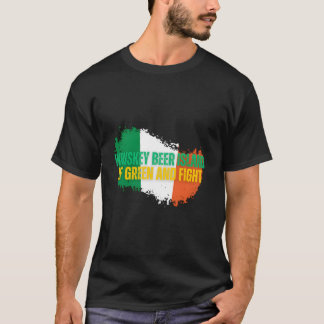 Camiseta Whkey Beer Island Of Green And Fight Rua'