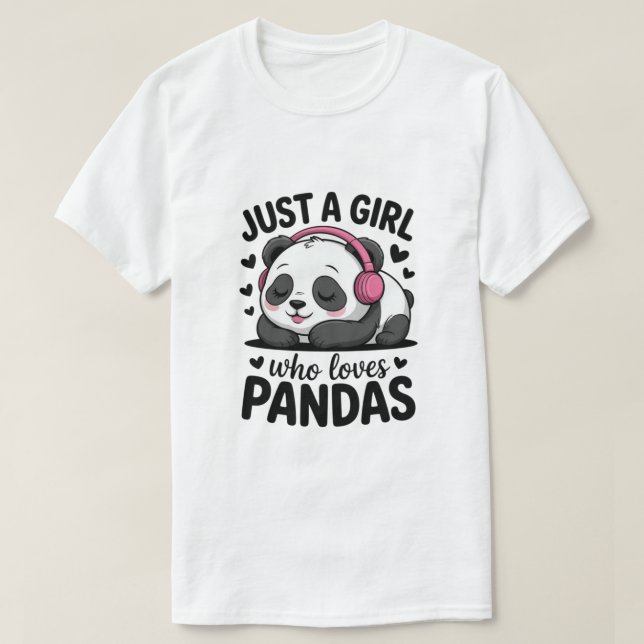 Camiseta Who Loves Pandas. (Frente do Design)
