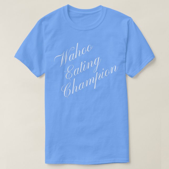 Camiseta Whoo Eating Champion Cont Competitivo de Comer Com (Frente do Design)