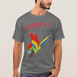 Camiseta WHOOPS Engraçado Design de Papagaio