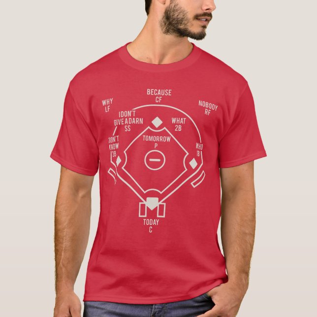 Camiseta Whos On First Classic Baseball Abbott Funny Baseba (Frente)