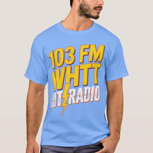 Camiseta WHTT Retro da estação de rádio Boston dos anos 80 (Frente)