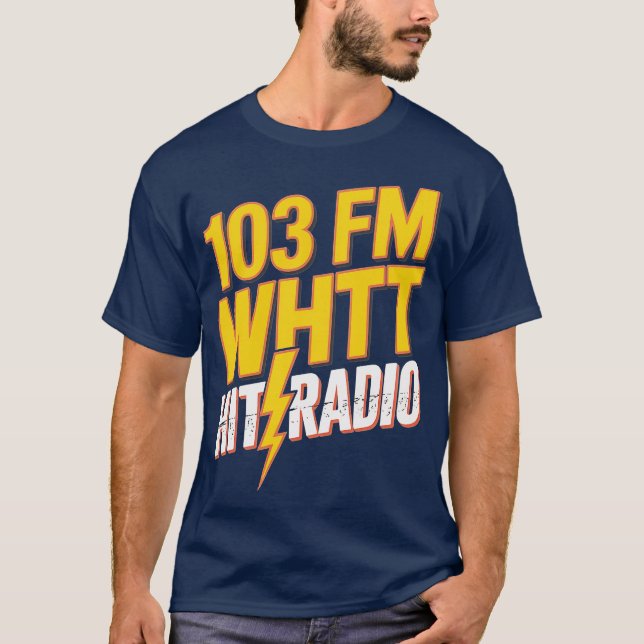 Camiseta WHTT Retro da estação de rádio Boston dos anos 80 (Frente)