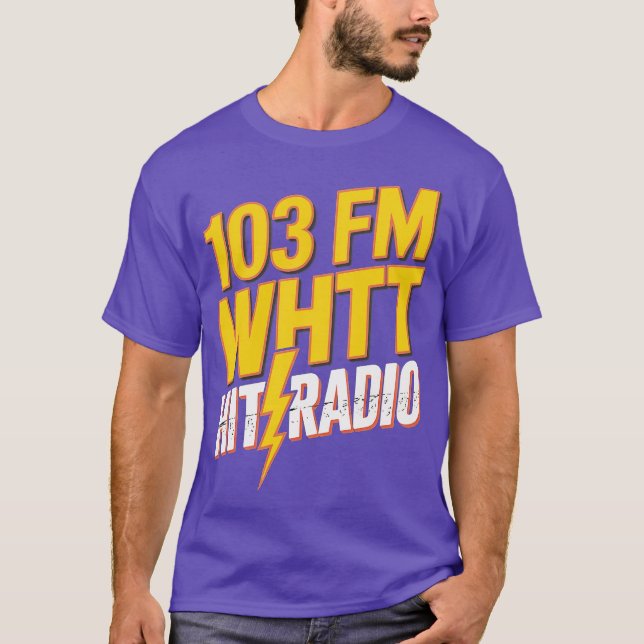 Camiseta WHTT Retro da estação de rádio Boston dos anos 80 (Frente)