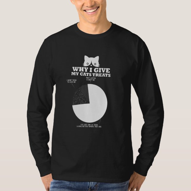 Camiseta Why I Give My Cats Treats Cat Whisperer Meow Cat (Frente)