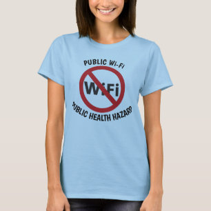 Camiseta Wi-Fi público, t-shirt público do risco sanitár