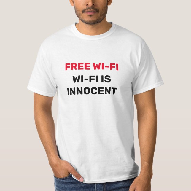 CAMISETA WI-FI WI-FI LIVRE É INOCENTE (Frente)