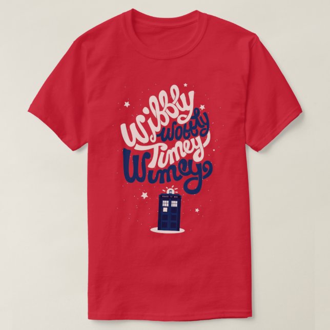 Camiseta Wibble Wobble Timey Wimey (Frente do Design)