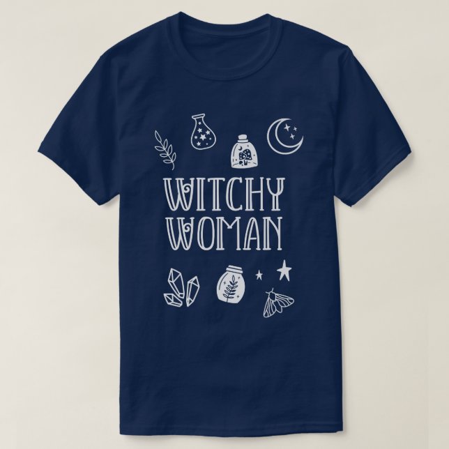Camiseta Wicca Witchcraft Witchy Mulher (Frente do Design)