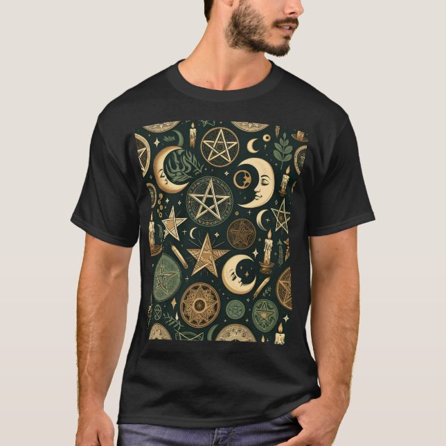 Camiseta Wiccan Pattern 2 (Frente)