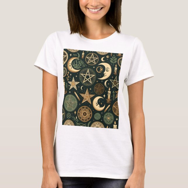 Camiseta Wiccan Pattern 2 (Frente)