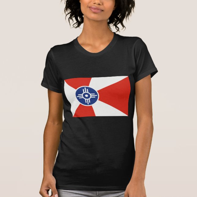 Camiseta Wichita Kansas ICT Flag (Frente)